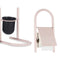 Toiletpapierhouder met borstelstandaard 16 x 28,5 x 80,8 cm Roze Metaal Plastic Bamboe (4 Stuks)