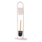 Toiletpapierhouder met borstelstandaard 16 x 28,5 x 80,8 cm Roze Metaal Plastic Bamboe (4 Stuks)