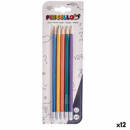 Potlood Set Multicolour Taart Hout (12 Stuks)