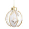 Kerstballen Wit Transparant Gouden Plastic Weefsel Sterren 8 x 8 x 8 cm (4 Stuks)