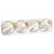 Kerstballen Wit Transparant Gouden Plastic Weefsel Sterren 8 x 8 x 8 cm (4 Stuks)