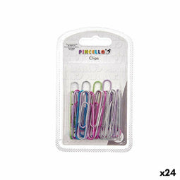 Clip Groot Multicolour Metaal (24 Stuks)