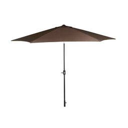 Parasoll DKD Home Decor Zwart Bruin Staal 300 x 300 x 250 cm