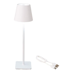 Ledtafellamp Lumineo 894378 Wit Metaal 37 cm Herlaadbaar