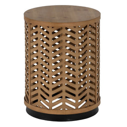 Kleine bijzettafel Natuurlijk Ijzer Sparrenhout Hout MDF 39 x 39 x 51,5 cm