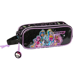 Pennenetui met 3 vakken Monster High Zwart 21 x 8 x 6 cm