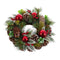 Kerstkroon Rood Groen Multicolour Plastic Foam Ananas 30 x 30 cm