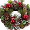 Kerstkroon Rood Groen Multicolour Plastic Foam Ananas 30 x 30 cm