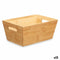 Veelzijdige mand Natuurlijk Bamboe 15 x 29 x 8,5 cm (12 Stuks) Met handvatten