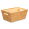 Veelzijdige mand Natuurlijk Bamboe 15 x 29 x 8,5 cm (12 Stuks) Met handvatten