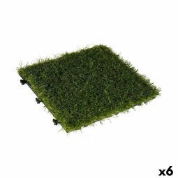 In elkaar grijpende vloertegels Gazon Groen Plastic 30 x 3,5 x 30 cm (6 Stuks)