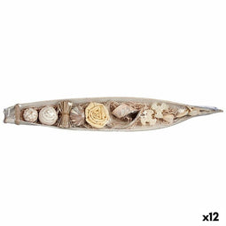 Middenstuk Grijs Natuurlijk vlechtwerk 69 x 9,5 x 9 cm (12 Stuks)