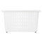 Veelzijdige mand Met wieltjes Wit Plastic 17,5 x 26 x 46 cm (12 Stuks)
