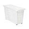 Veelzijdige mand Met wieltjes Wit Plastic 17,5 x 26 x 46 cm (12 Stuks)