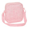 Schoudertas Safta Konijnenvlees Roze 16 x 18 x 4 cm