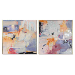 Schilderij Home ESPRIT Abstract Modern 80 x 3,5 x 80 cm (2 Stuks)
