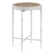 Bijzettafel 40 x 40 x 62 cm Metaal Wit
