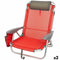 Klapstoel met Hoofdsteun Aktive Menorca Rood 51 x 76 x 45 cm (2 Stuks)