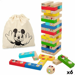 Behendigheidsspel Disney 52 Onderdelen (6 Stuks)