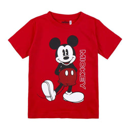 T-Shirt met Korte Mouwen voor kinderen Mickey Mouse Rood Maat 3 Jaar