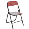 Vouwbare Stoel Hand Made Bruin Zwart Grijs PVC Metaal 43 x 46 x 78 cm (6 Stuks)