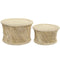 Set van 2 tafels DKD Home Decor Natuurlijk 60 x 60 x 42 cm 62 x 62 x 42 cm 64 x 64 x 42 cm