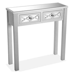 Zijtafel met 2 lades Versa Silke Sparrenhout Hout MDF 25 x 78 x 78 cm