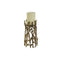 Kaarshouder DKD Home Decor Gouden Aluminium 13 x 13 x 23 cm