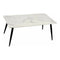 Hoofdtafel Zwart Wit Marmer Metaal Melamine DM (60 x 45 x 110 cm)