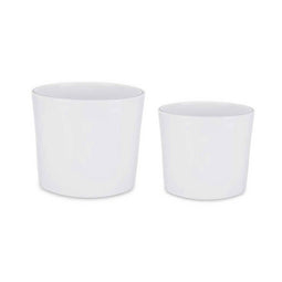 Pottenset Ø 22 cm Ø 27 cm 2 Onderdelen Wit Klei