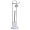 Toiletpapierhouder met borstelstandaard Berilo W2930A Wit Zilverkleurig Metaal 16,5 x 59 x 16,5 c...