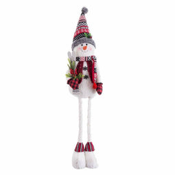 Kerstversiering Multicolour Metaal Weefsel Sneeuwpop 38 x 25 x 142 cm