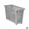 Veelzijdige mand Met wieltjes Grijs Plastic 17,5 x 26 x 46 cm (12 Stuks)