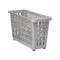 Veelzijdige mand Met wieltjes Grijs Plastic 17,5 x 26 x 46 cm (12 Stuks)