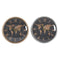 Muurklok DKD Home Decor 46 x 6,5 x 46 cm Kristal Zilverkleurig Zwart Gouden Bruin Ijzer Wereldkaa...