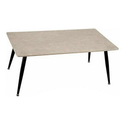 Hoofdtafel Zwart Wit Steen Metaal Melamine DM (60 x 45 x 110 cm)