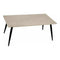 Hoofdtafel Zwart Wit Steen Metaal Melamine DM (60 x 45 x 110 cm)