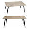 Hoofdtafel Zwart Wit Steen Metaal Melamine DM (60 x 45 x 110 cm)