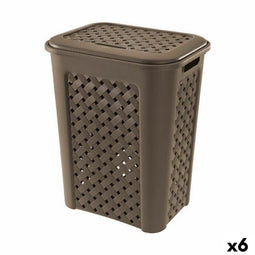 Wasmand Tontarelli Arianna Met deksel Wengue 37,5 x 27,5 x 47 cm (6 Stuks)