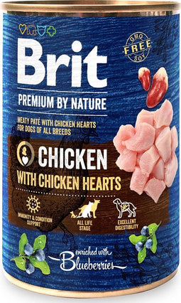 BRIT Premium by Nature Chicken with hearts - nat hondenvoer - 400g