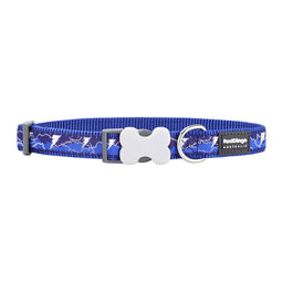 Hondenhalsband Red Dingo STYLE LIGHTNING Marineblauw 41-63 cm