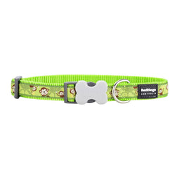 Hondenhalsband Red Dingo STYLE MONKEY LIME GREEN 41-63 cm