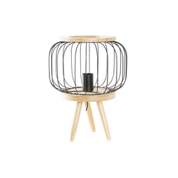 Bureaulamp DKD Home Decor Zwart Bruin 220 V 50 W (29 x 29 x 38 cm)