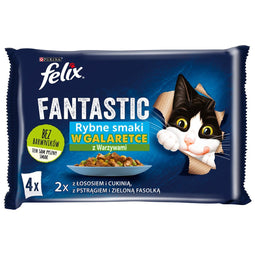Felix Fantastische land smaken in gelei zalm, forel en groenten - (4x 85 g)