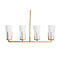 Plafondlamp DKD Home Decor Gouden Wit (67 x 14 x 22 cm)