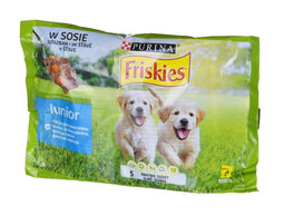 FRISKIES Junior Kip met Wortelen - nat hondenvoer - 4x100g