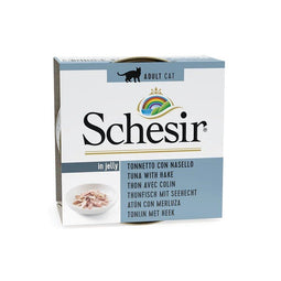 SCHESIR in jelly Tuna with hake - nat kattenvoer - 85 g