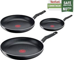 Tefal Start'Easy Pannenset - 3-Delig | Koekenpan 24cm | Koekenpan 28cm | Koekenpan 32cm - PFAS-vr...