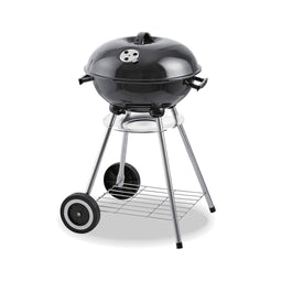Houtskoolbarbecue met Deksel en Wielen EDM 73834 Zwart Ijzer Ø 44 x 70 cm
