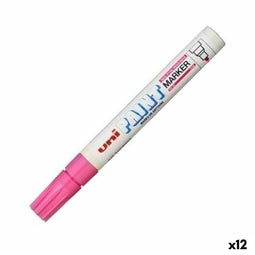 Permanente markeerstift Uni-Ball PX-20 Roze (12 Stuks)